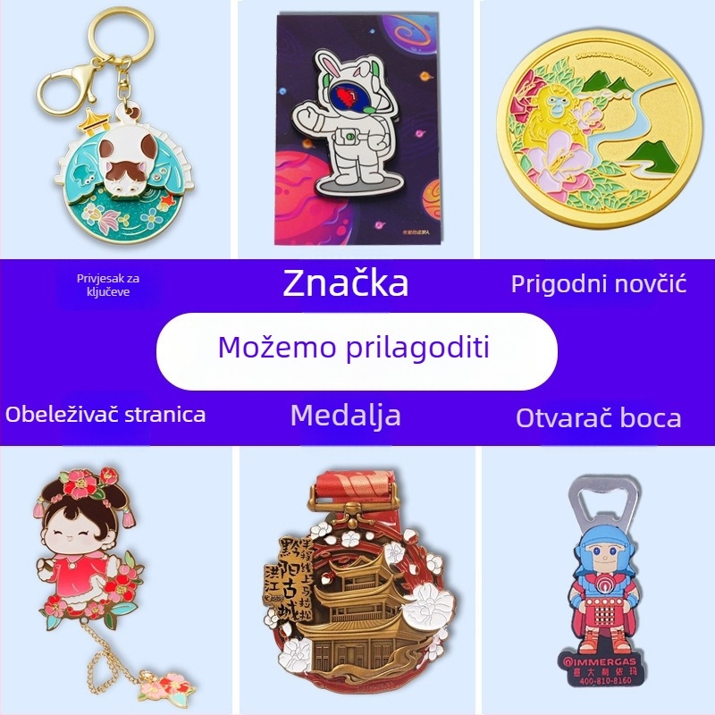 Personalizirana metalna medalja za maraton s kreativnim dizajnom za sportske događaje