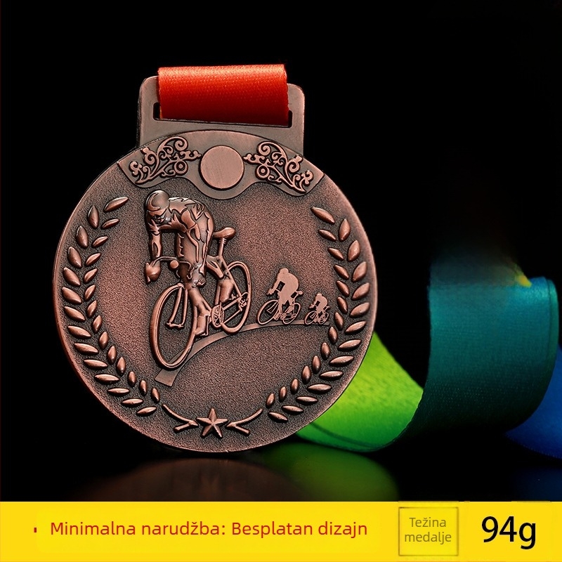 Prilagođena spomen-medalja za biciklističke, planinarske i maratonske događaje, medalja od cinkovog legura sa pečenim smaltom, suvenir za putovanje