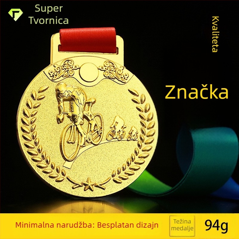 Prilagođena spomen-medalja za biciklističke, planinarske i maratonske događaje, medalja od cinkovog legura sa pečenim smaltom, suvenir za putovanje