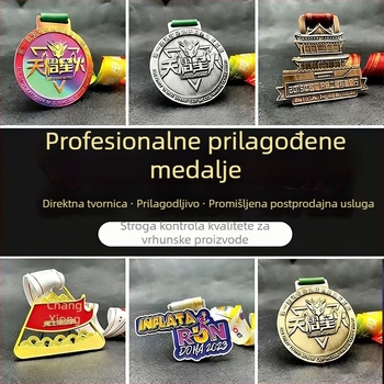 Prilagođena medalja za maraton od cinkove legure s otiskom logotipa
