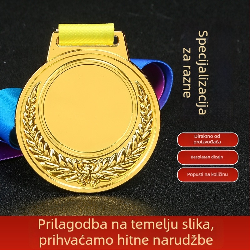 Prilagođena visokokvalitetna teška metalna medalja za košarku, nogomet, maraton i sportske događaje