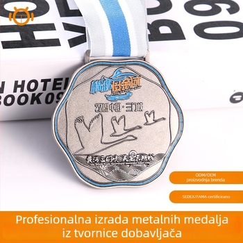 Maratonska medalja — prilagođena, svečana medalja za događaje s reljefom i pozlatom