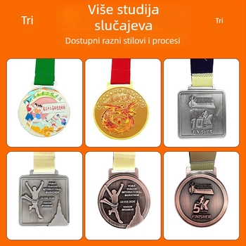Prilagođene metalne medalje za školska sportska natjecanja, studentske medalje i medalje za maraton