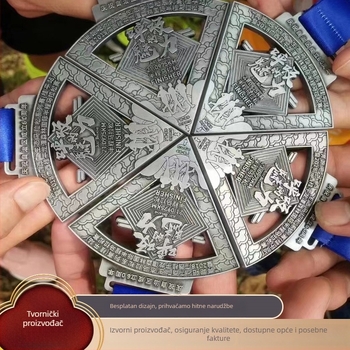 Metalna spomen-medalja za maraton, taekwondo i sportske događaje; prilagodljiv logo; dostupno zlato, srebro i bakar.