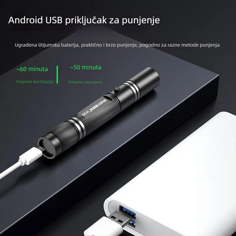 Whist H20 Zeleni laserski pokazivač s LED svjetlom, infracrveni laser dugog dometa i indikator na zaslonu