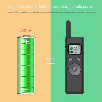 Visoko učinkovit zeleni laserski pokazivač za prezentacije s daljinskim upravljačem, PPT prebacivanje stranica, bežični pokazivač, domet do 300 m