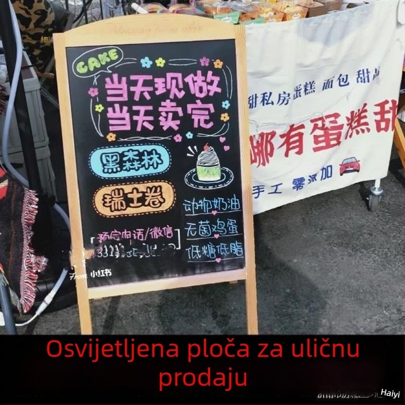 LED ploča za pisanje, mala ploča, fluorescentski reklamni prikaz, cijene i ručno napisano meni za štand na noćnom tržištu