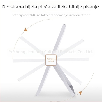 Rotirajuća dvostrano magnetska prijenosna ploča za pisanje s aluminijskim okvirom, sklopiva za djecu