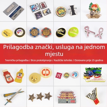 Prilagođena magnetna značka od cinkovog legura za identifikacijsku karticu zaposlenika