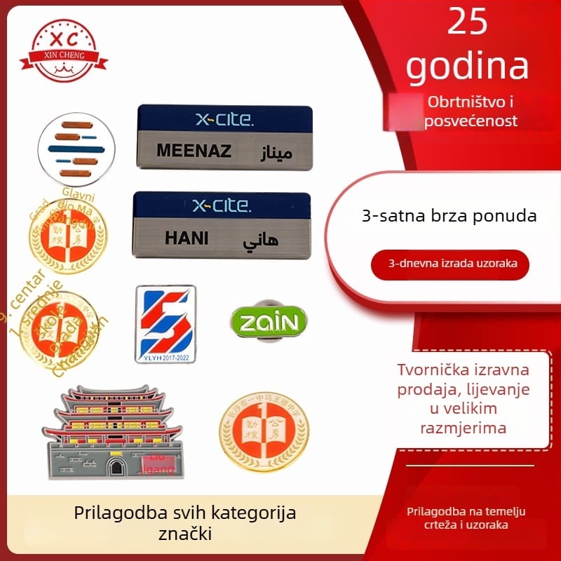 Prilagođena magnetna značka od cinkovog legura za identifikacijsku karticu zaposlenika