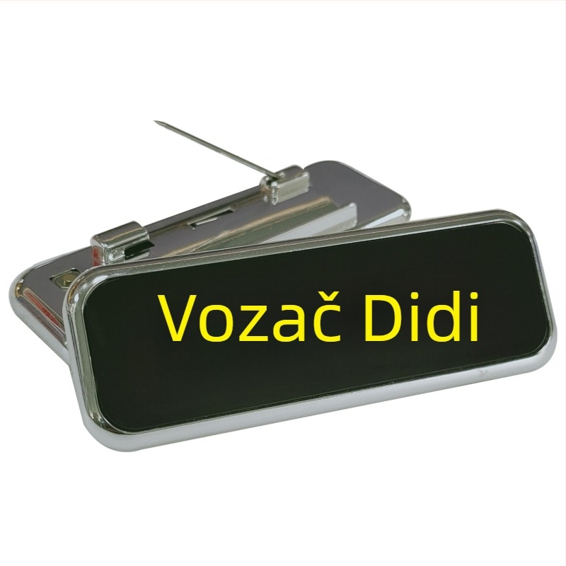 LED osvijetljena značka vozača, prilagodljiva plastična značka s iglom ili leptir kopčom