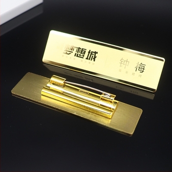 24K pozlaćeni metalni službeni identifikacijski znak sa iglom, prilagođeno