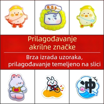 Prilagođene značke s karikaturama, akrilne oznake imena, broševi i pinovi, dodaci za DIY dizajn