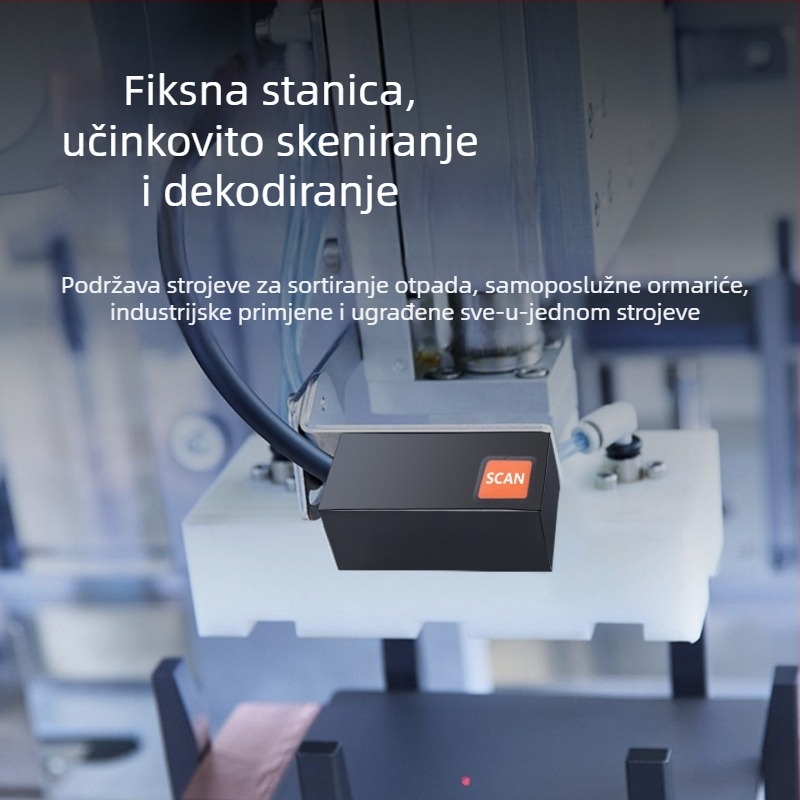 Industrijski skener za čitanje barekodova i QR kodova s integriranim fiksnim modulom za DPM skeniranje