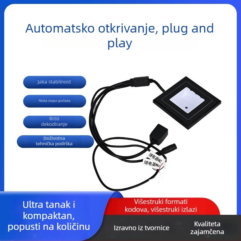 Modul skenera 1D/2D kodova za kontrolu pristupa, podržava NFC karticu, TCP/IP komunikacija, QR kod modul, kućište 86x86x32 mm