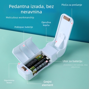 Mini prenosni vakuumski zatvarač za grickalice, kućna upotreba, višenamjenski