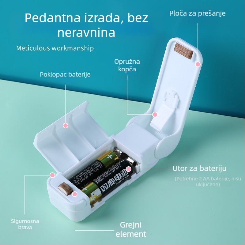 Mini prenosni vakuumski zatvarač za grickalice, kućna upotreba, višenamjenski