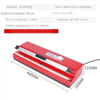 Kaifeng 400 stolni zatvarač za čaj u kraft vrećicama i aluminijske folije – pakiranje hrane