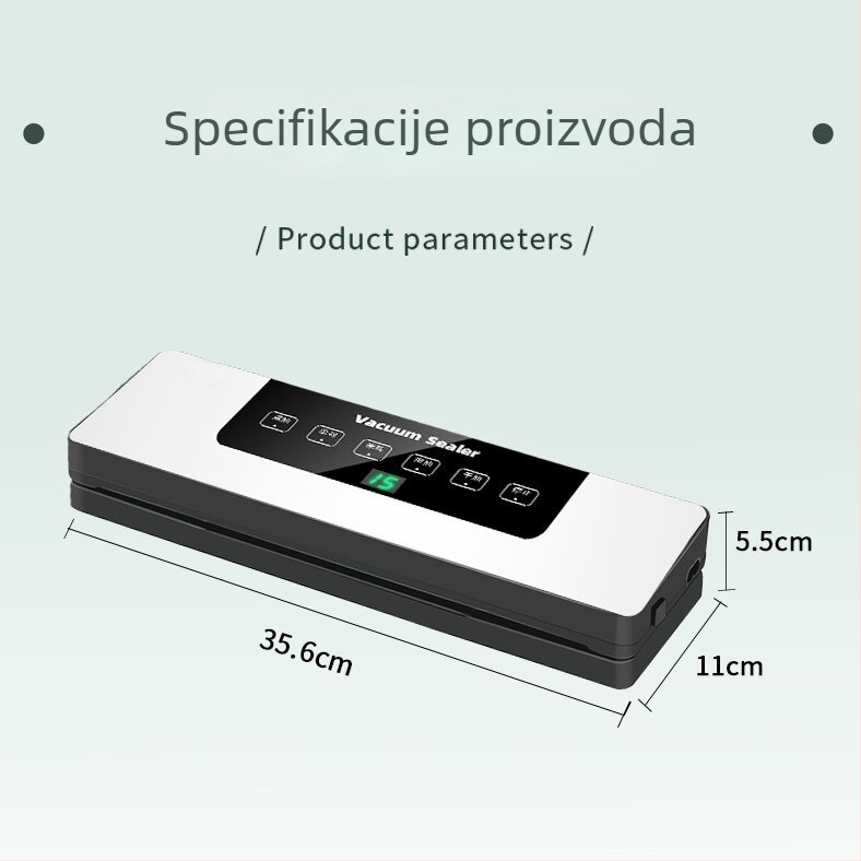 Prilagodljivi kućni vakuumski stroj za pakiranje hrane – sve-u-jednom za vakuum i plastično zatvaranje