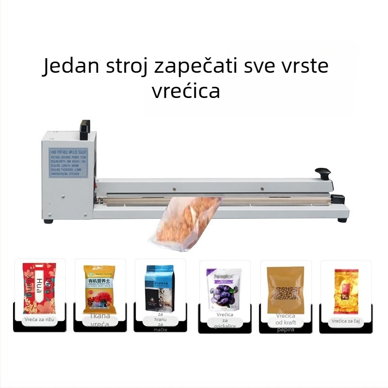 Xuxi ručni stroj za pakiranje s dugom ručicom, visokoučinkovito brtvljenje kraft papira i plastične folije, ručni stroj za brtvljenje i rezanje