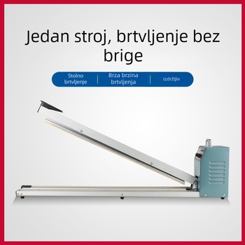 Ručno zatvarački stroj s aluminijskim okvirom i čeličnim kućištem, za plastične vrećice, Kraft papir i vrećice od aluminijske folije – širina zavarivanja 2,8 mm