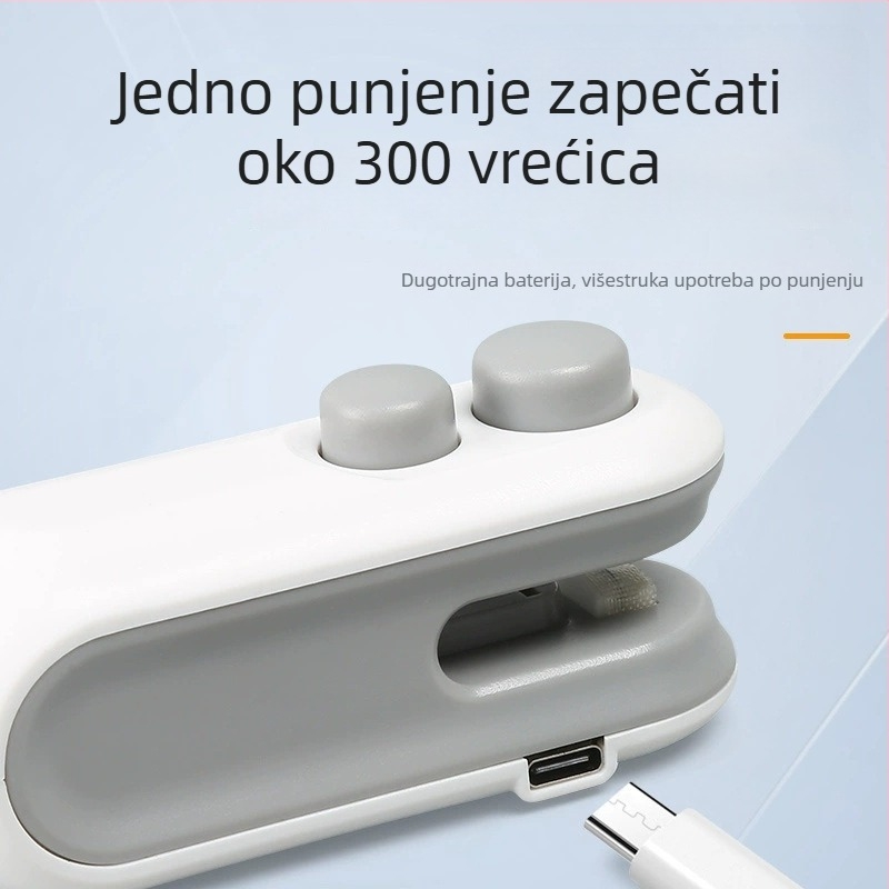 Prijenosni kućni mini zatvarač za plastične vrećice s hranom — ručni uređaj za zatvaranje