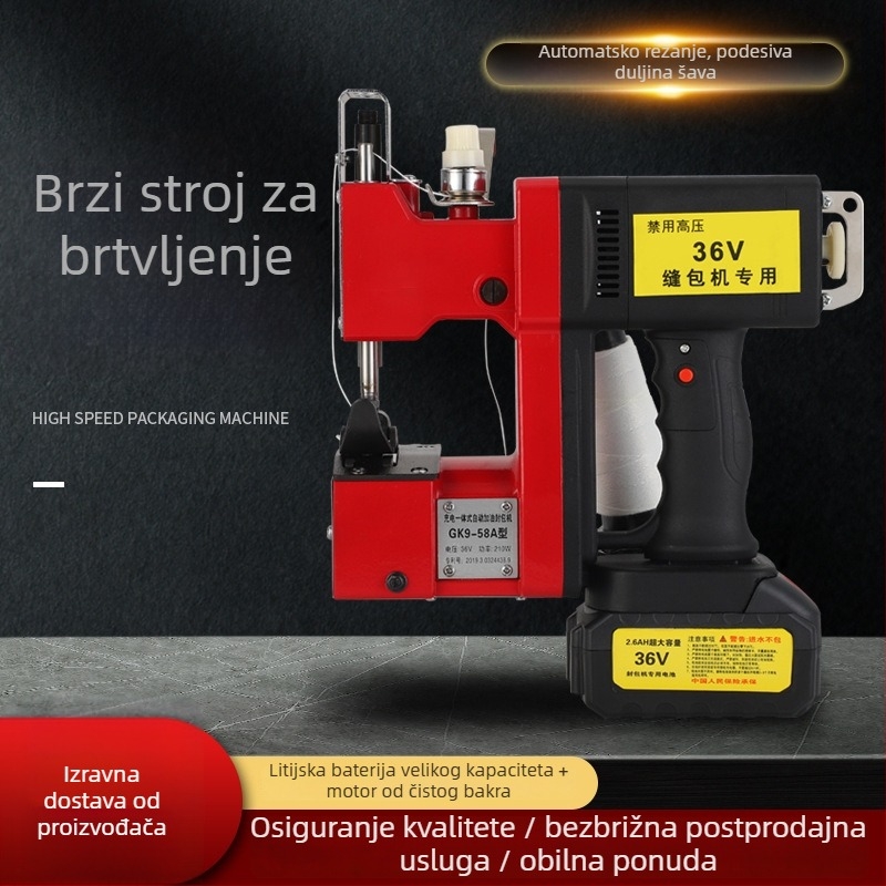 Akkumulatorski prenosni zatvarač za pletene vrećice