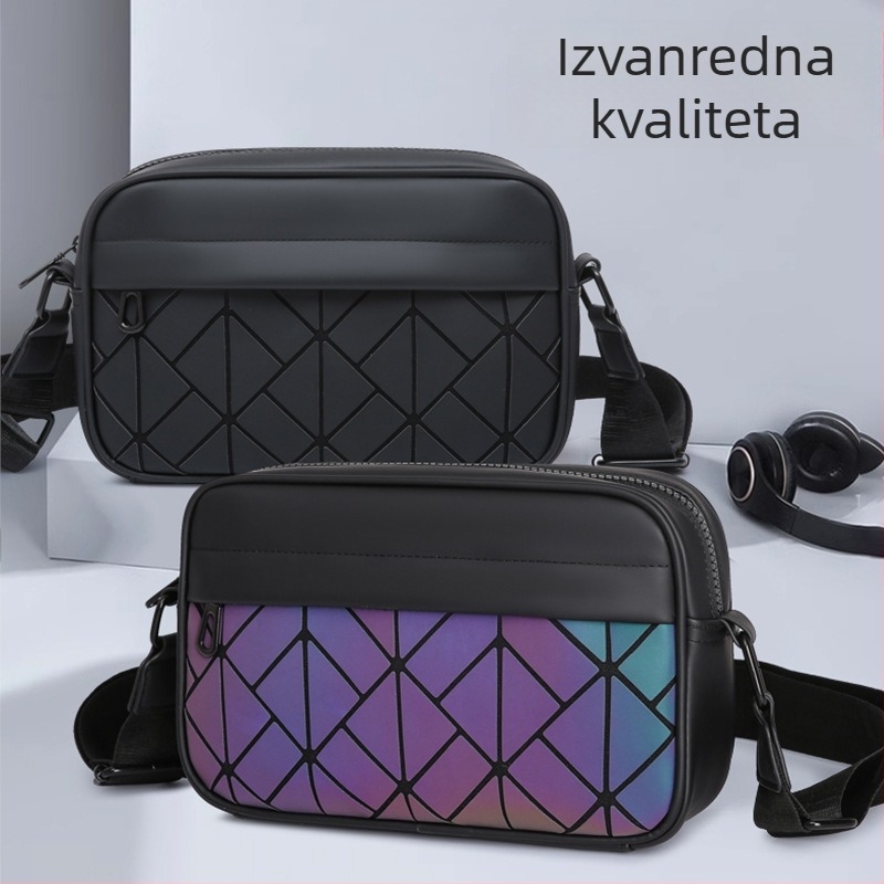 Torba preko ramena s uzorkom rombom, torbica za šminku i za telefon, izdržljiva i prijenosna za putovanja