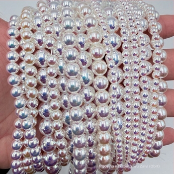Ran Yi Jewelry Australske bijele Aurora perle visokog sjaja, imitacije Swarovski, 8 mm okrugle perle za DIY nakit