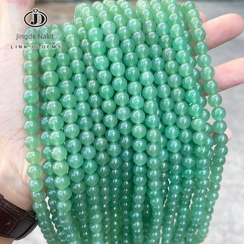 Jingde Nakit Zelene aventurin chalcedon okrugle perle za DIY narukvicu – slobodne perle, komponente za narukvicu, poluproizvodi