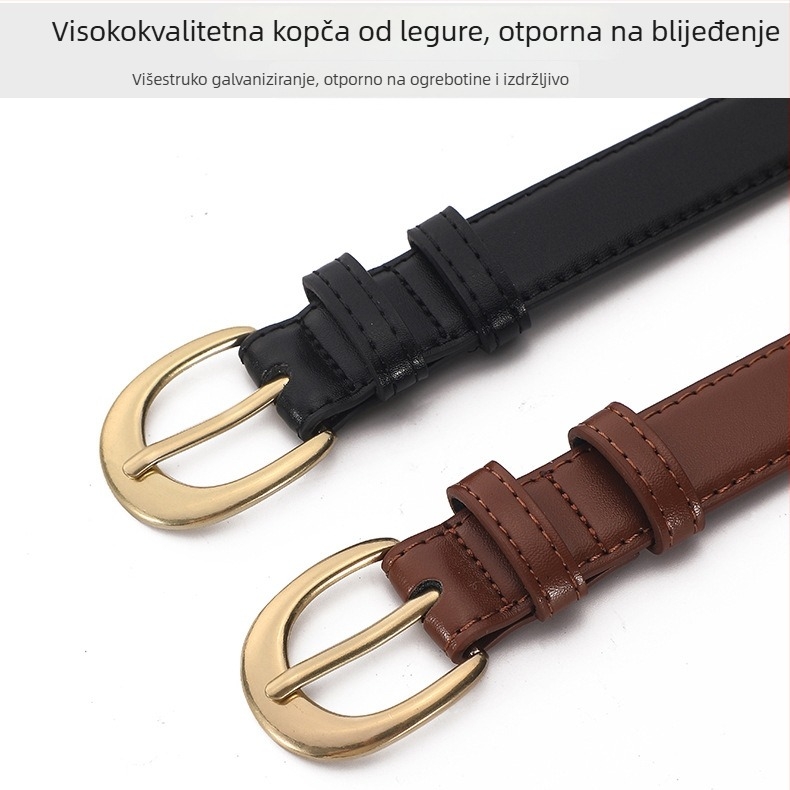 Ženski kaiš od prave kože – visokokvalitetan, moderan i svestran dodatak za traperice
