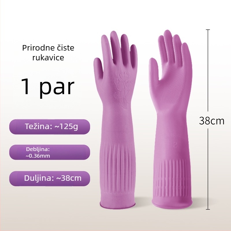 Ženske tanke latex rukavice za kuhinju, vodootporne i izdržljive, za pranje posuđa i rublja