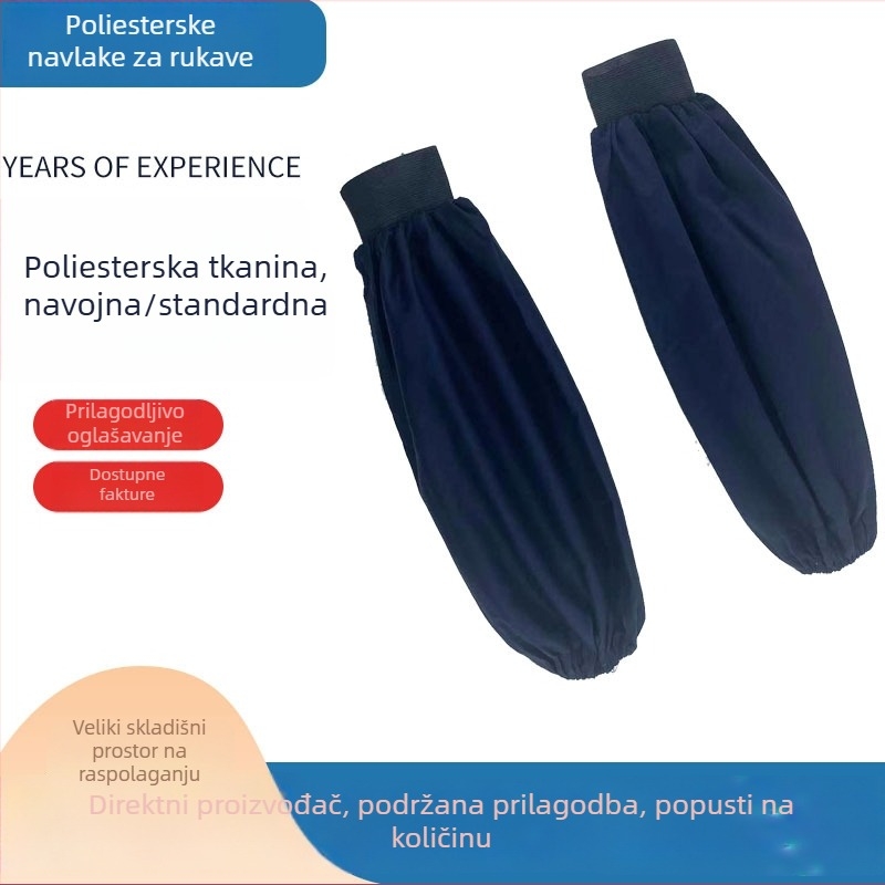Tamno plave zaštitne rukave za kuhinju od poliestera, otporne na habanje, protiv prljavštine i prašine, debeli dizajn za radnu zaštitu, univerzalna veličina