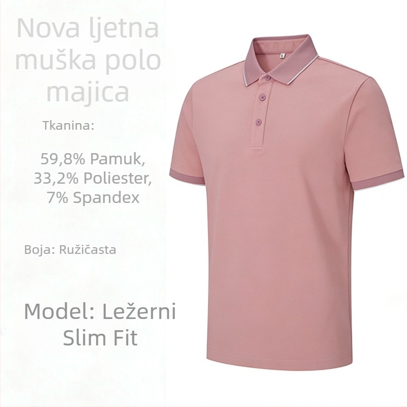 Ljetna polo majica s kratkim rukavima za radnu odjeću, s prilagođenim logom
