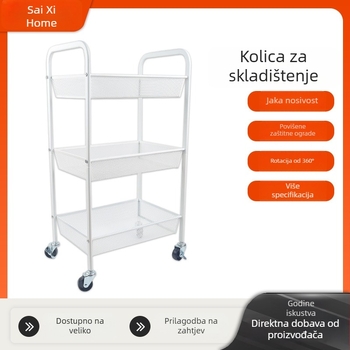 Podna kuhinjska kolica s 3 etaže, mobilni organizator za kuhinju i kupaonu, košarica za povrće
