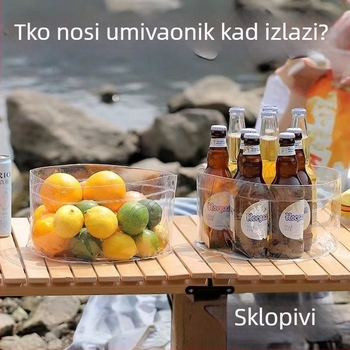 Kućni prijenosni debeli sklopivi bazen za vodu, prozirna okrugla posuda za pranje, višenamjenska posuda za skladištenje vode