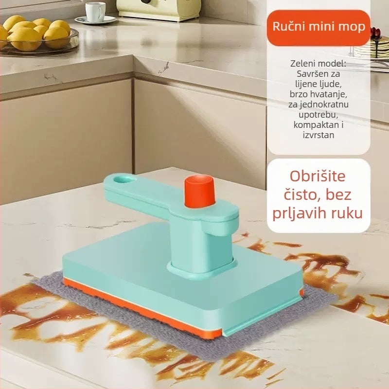Krpa za lice, mini mop za čišćenje, praktičan alat za čišćenje, četka za čišćenje, uklanjanje masnih mrlja, čarobna krpa za čišćenje, zamjenjiva jednokratna abrazivna podloga