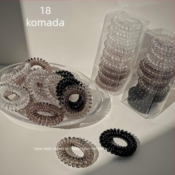 18 komada gumica za kosu od telefonskog kabela, visoka elastičnost, izdržljive, ne oštećuju kosu