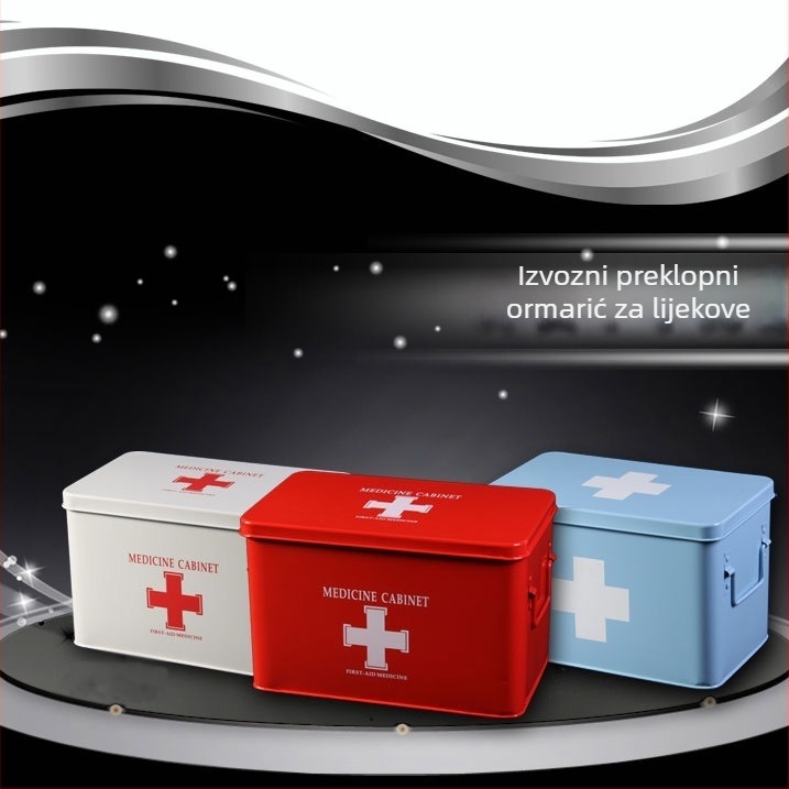 Domaća kutija za lijekove s velikim kapacitetom — višeslojna kutija za lijekove i prvu pomoć