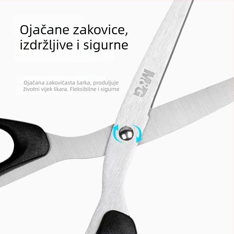 Škare N2248.49 za ured i kućnu upotrebu, sigurne za rukotvorine, kuhinju i higijenu, škare za rezanje papira, uštedu napora, velike i srednje veličine
