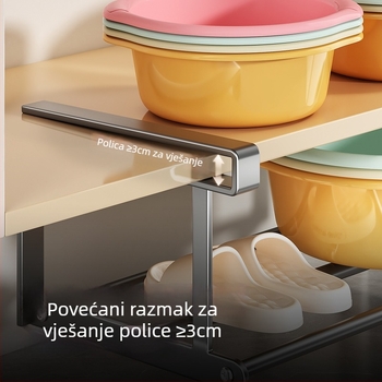 Izvlačni organizator ispod ormarića sa visećim košaricama – kupaonica i obuća