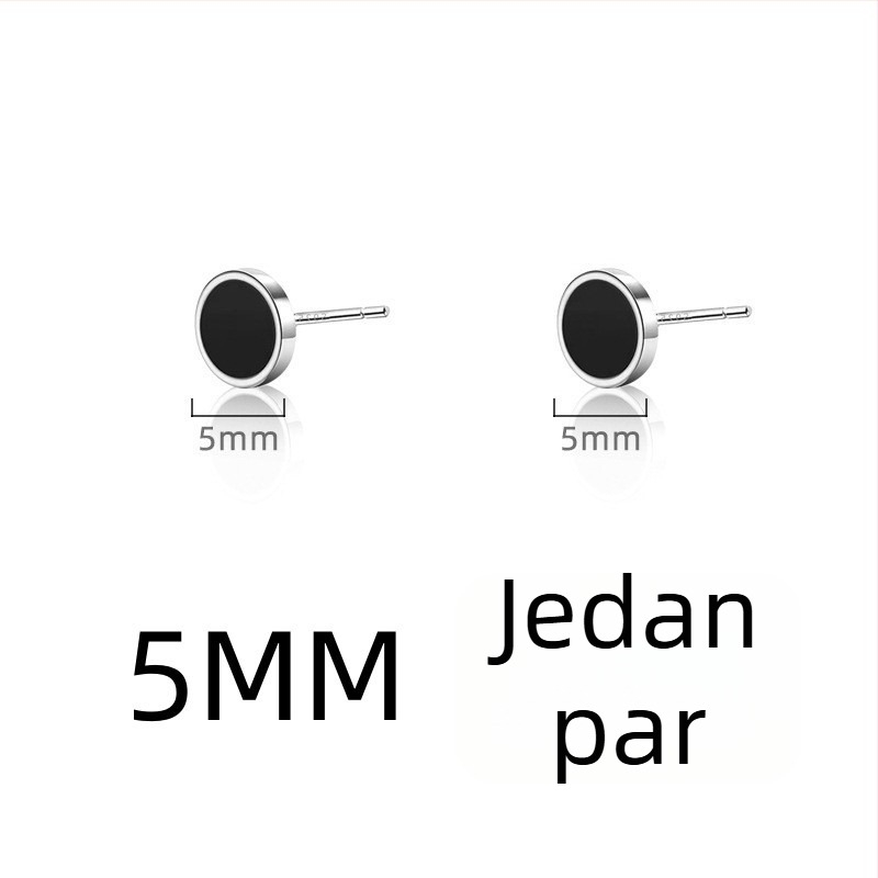 Jedna naušnica za uho za muškarce, srebreni premaz, minimalistički modern stil