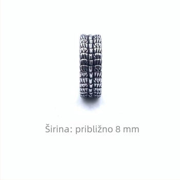 Muški prsten od titanij-čelika sa motivom zmaja, moderan hip-hop stil, 216005