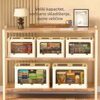 Sklopiva kućna kutija za lijekove mliječnobijele boje, velika kapaciteta, jednostavna za montažu, s držačem
