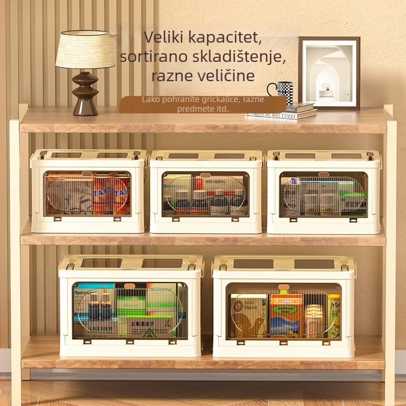 Sklopiva kućna kutija za lijekove mliječnobijele boje, velika kapaciteta, jednostavna za montažu, s držačem