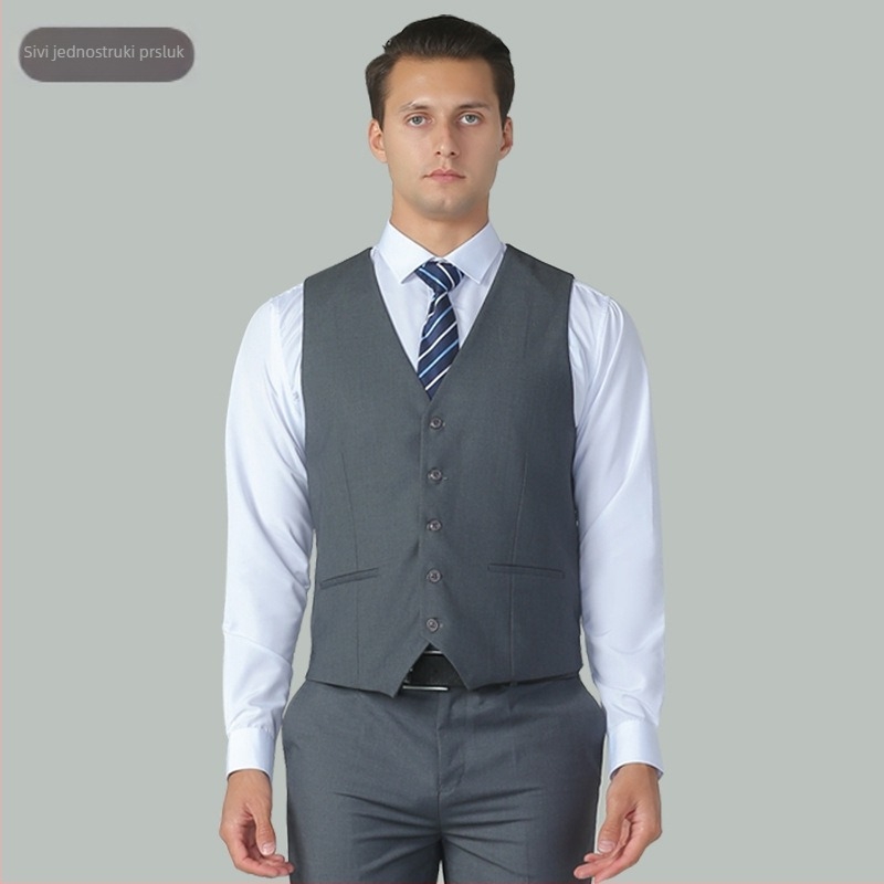 Nova muška slim-fit vesta, korejskog stila, sako-vest za formalne prilike i vjenčanja