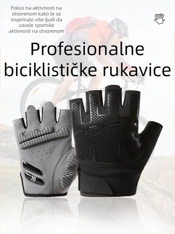 Leaper muške rukavice za fitness s pola prsta – protuklizne, protiv žuljeva, za trening s utežima, zgibovi, bućicama i kettlebellom, vožnja bicikla