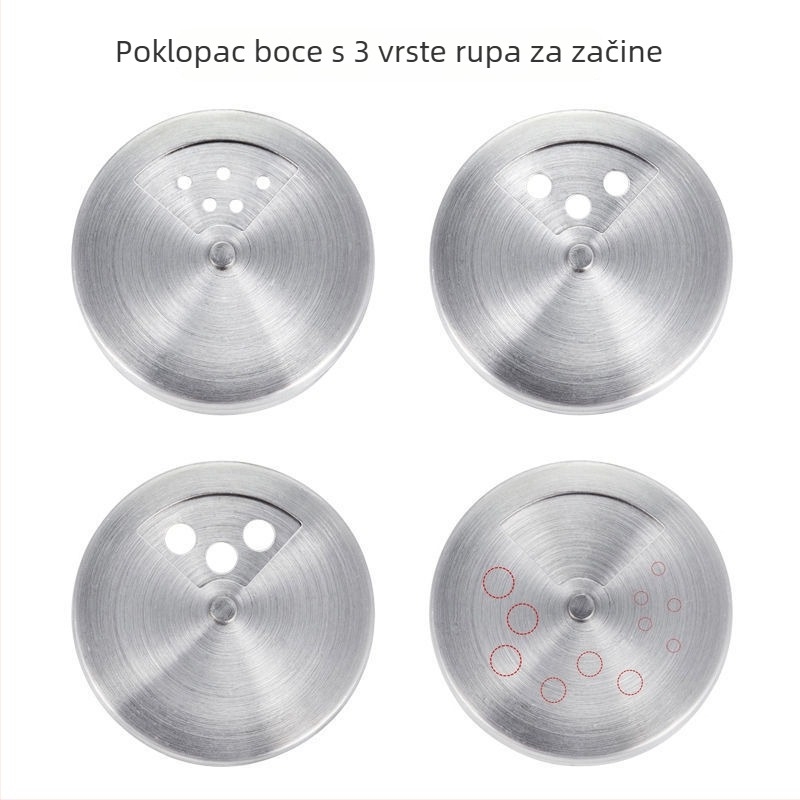 Prilagođeni set posuda za začine od nehrđajućeg čelika, solnica i papar šejker te kutija za začine za kućnu uporabu