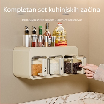 Zidni organizator začina za kuhinju: kutija za sol i začine, vrhunski organizator začina, višenamjenski stalak za začine