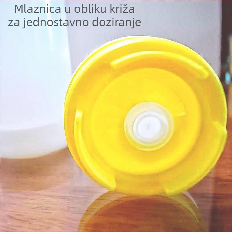 Plastična dvostruka boca za špricanje umaka, salate, kečapa i začina, obrnuti dizajn protiv curenja, prehrambena ekstrudirajuća boca